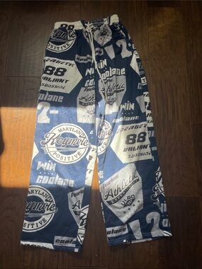 COOLA Navy and White Graphic Jogger Pants